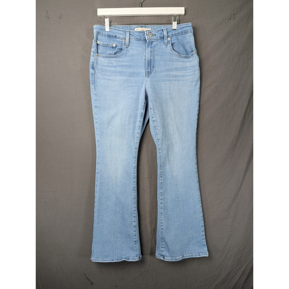 Levi 725 High Rise Bootcut Jeans Light Wash Denim Size 31
